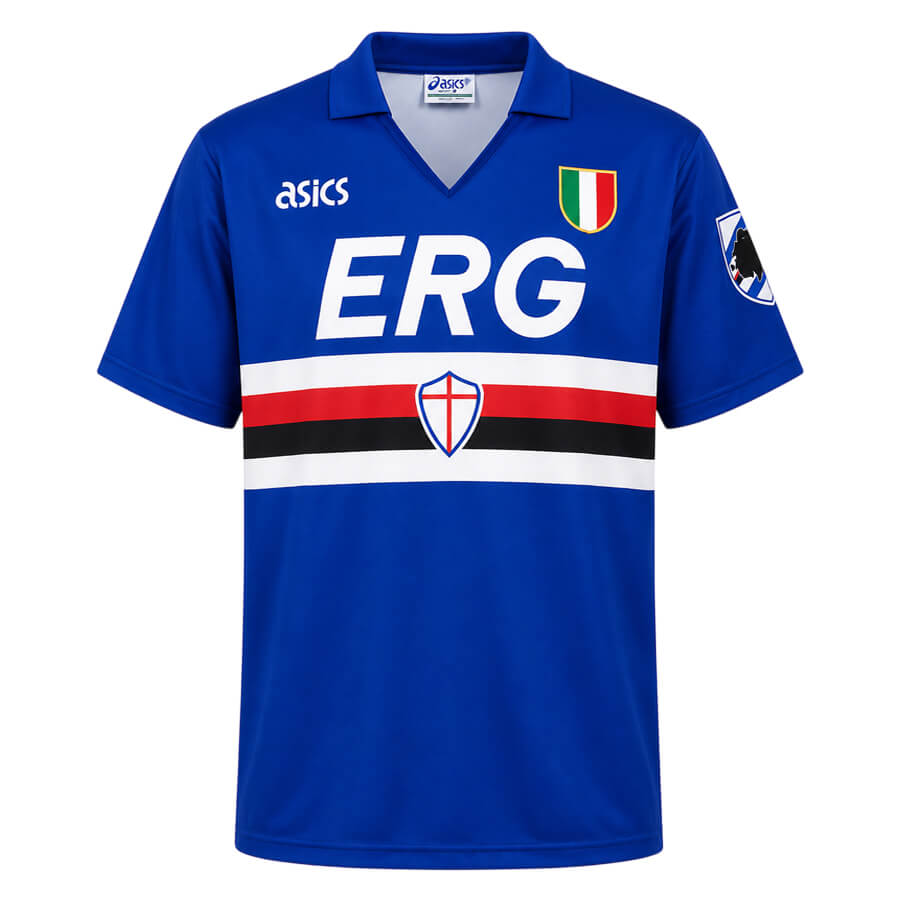 Sampdoria Home 1990 1991 Football Shirt