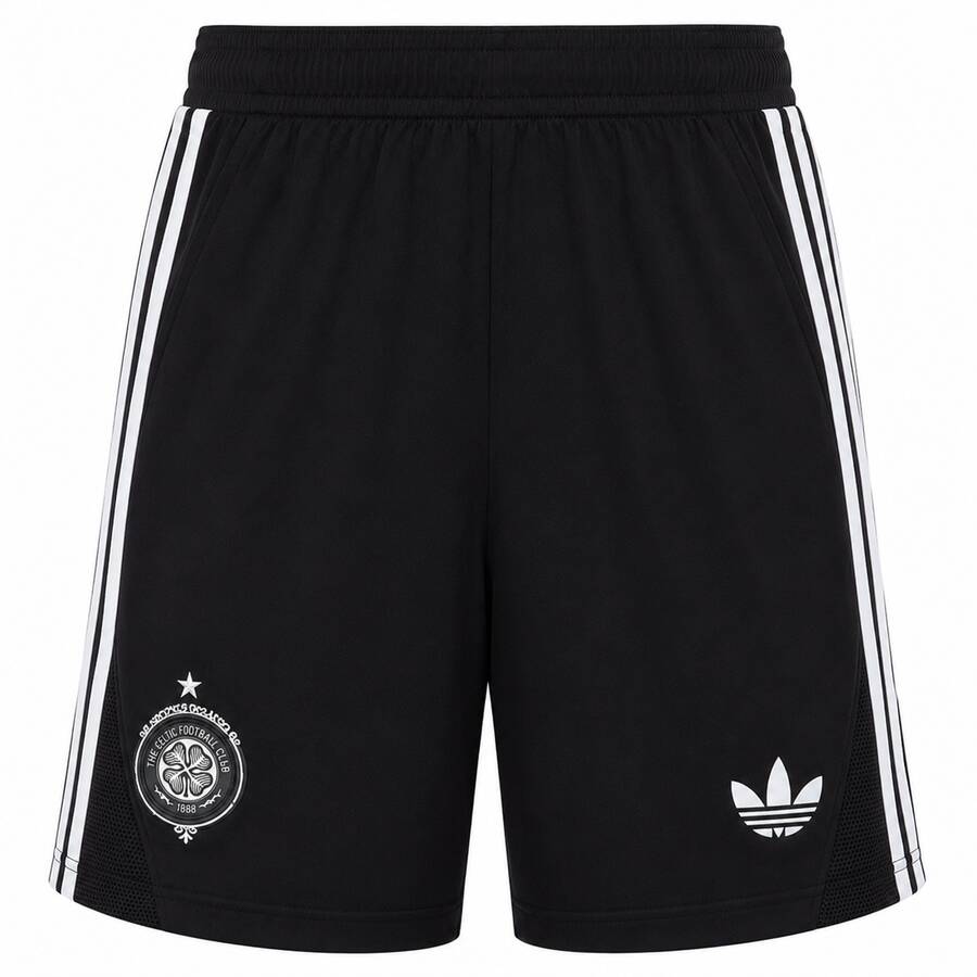 Celtic Away Football Shorts 26 27 - Black