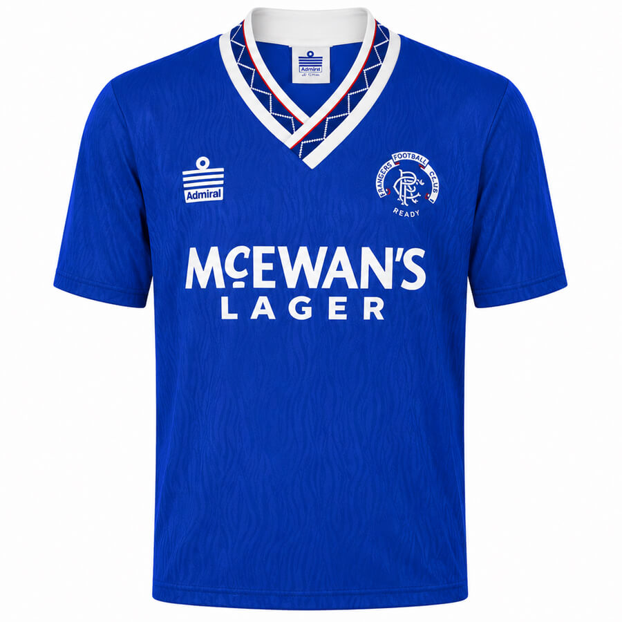Rangers Home 1990 1992 Football Shirt