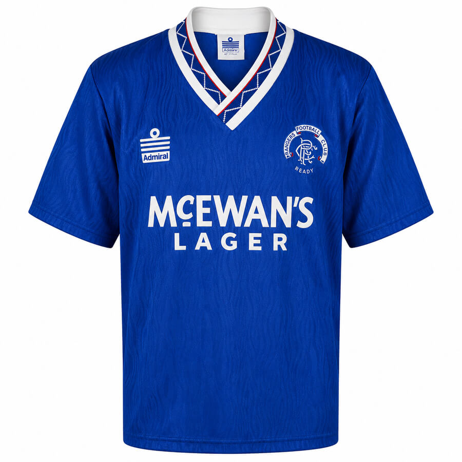 Rangers Home 1990 1992 Football Shirt