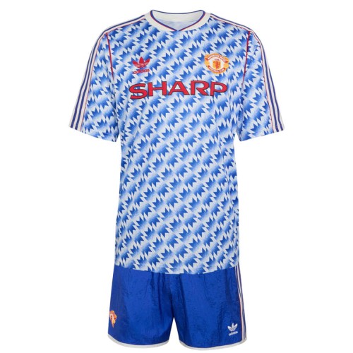 Retro Manchester United Away Kids Football Kit 90 92