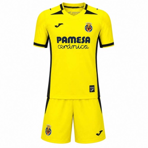 Villarreal Home Kids Football Kit 26 27