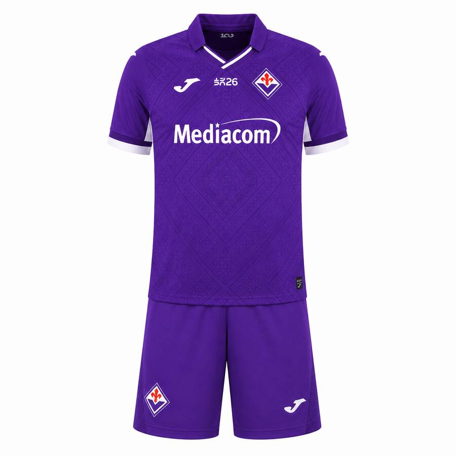 Fiorentina Home Kids Football Kit 26 27