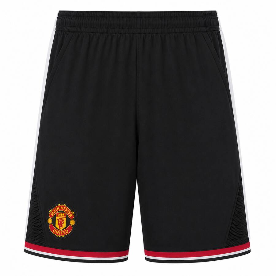 Manchester United Home Football Shorts 26 27 - Black