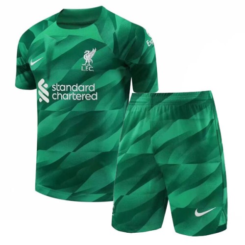 Liverpool Green Goalkeeper Kids Football Kit 23 24