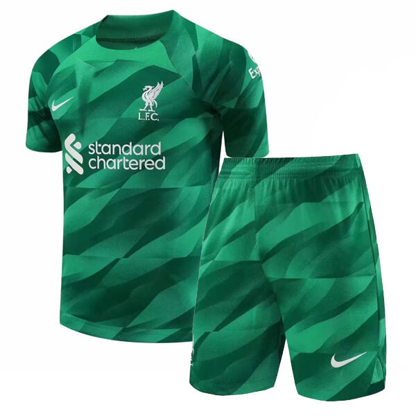 Liverpool Green Goalkeeper Kids Football Kit 23 24