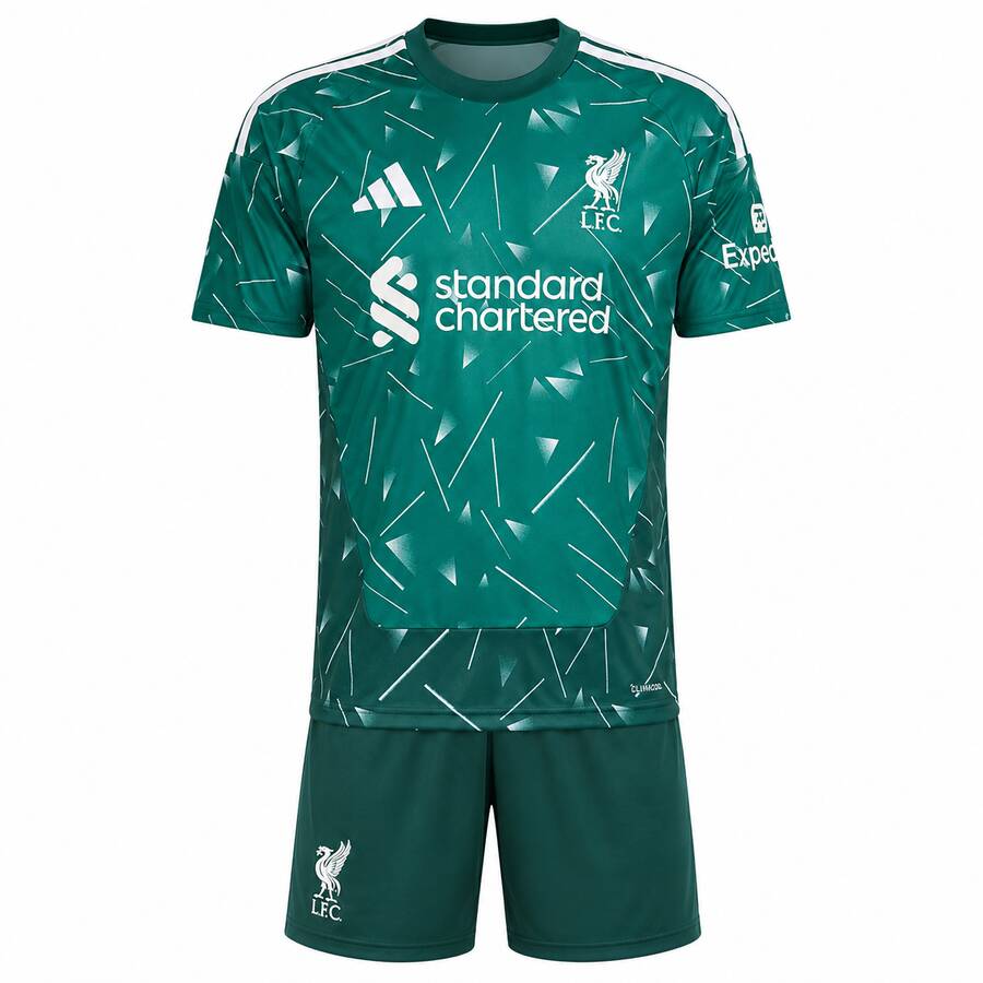 Liverpool Green Goalkeeper Kids Football Kit 26 27