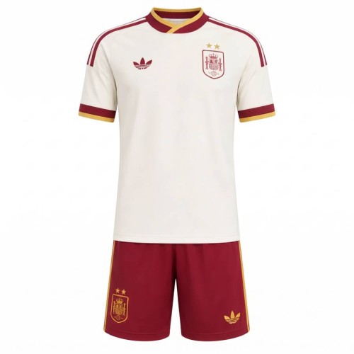 Spain Away Kids Football Kit 2026 2 star