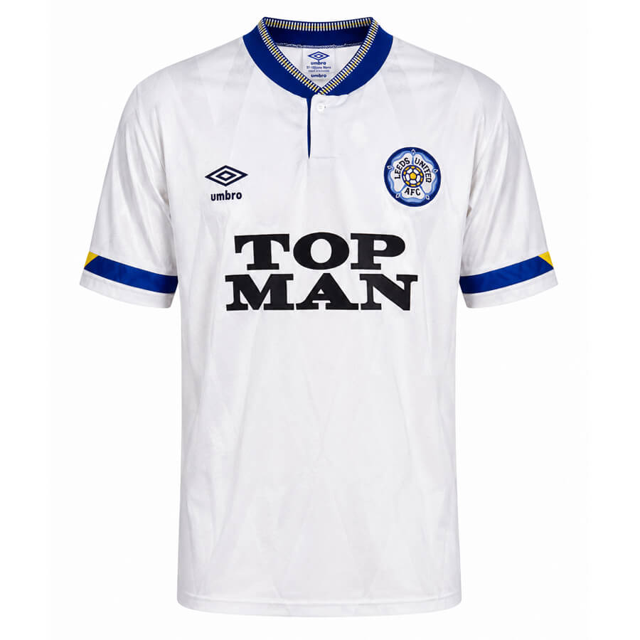 Leeds United Home 1989 1991 Football Shirt