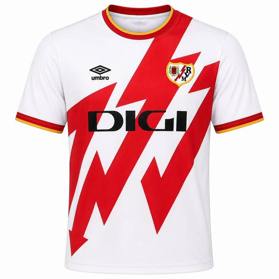 Rayo Vallecano Home Football Shirt 26 27
