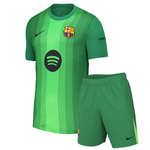 Barcelona Goalkeeper Kids Football Kit 25 26 - Green