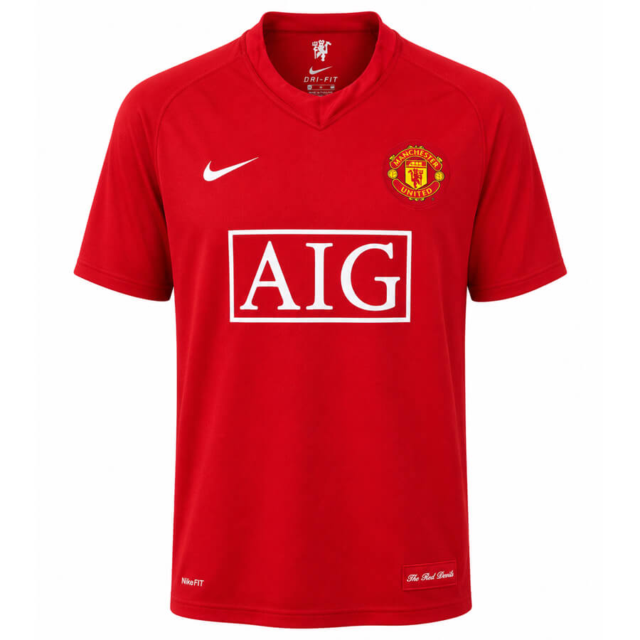 Manchester United Home 2007 2008 Football Shirt