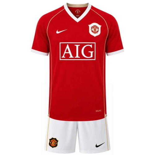 Manchester United Home 2006 2007 Kids Football Kit