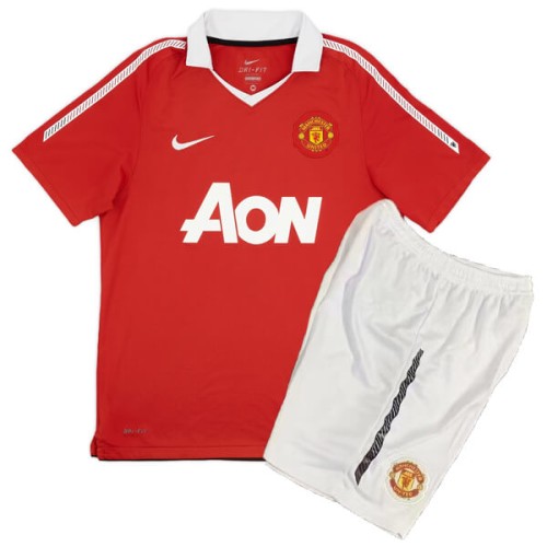 Retro Manchester United Home Kids Football Kit 10 11