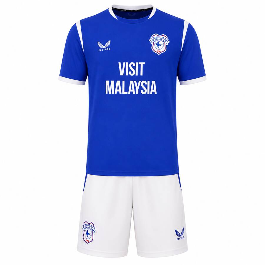 Cardiff City Home Kids Football Kit 26 27