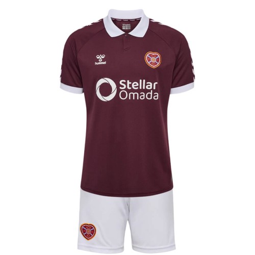 Hearts Home Kids Football Kit 26 27