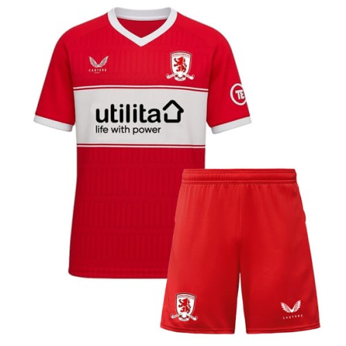 Middlesbrough Home Kids Football Kit 25 26