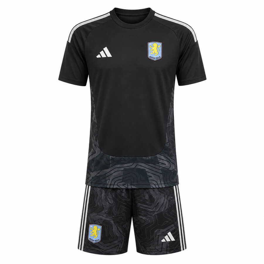 Aston Villa Goalkeeper Kids Football Kit 26 27 - Black