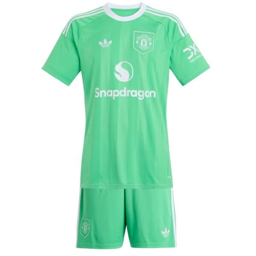 Manchester United Goalkeeper Kids Football Kit 25 26 - Green