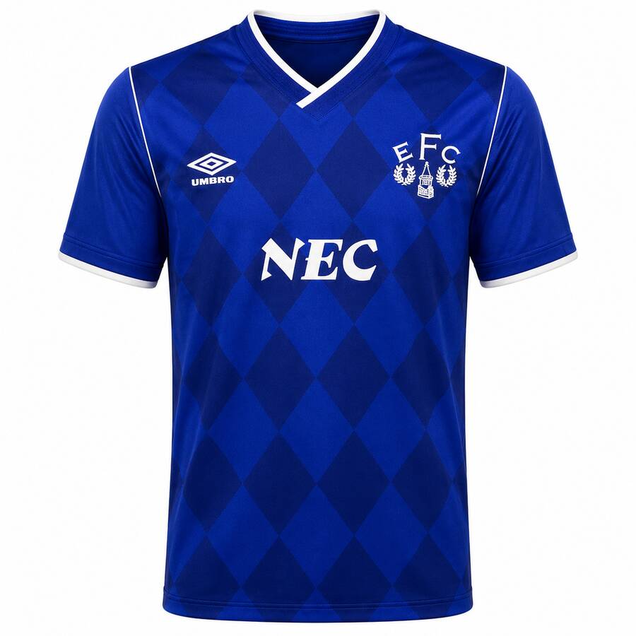 Everton Home 1986 1987 Football Shirt