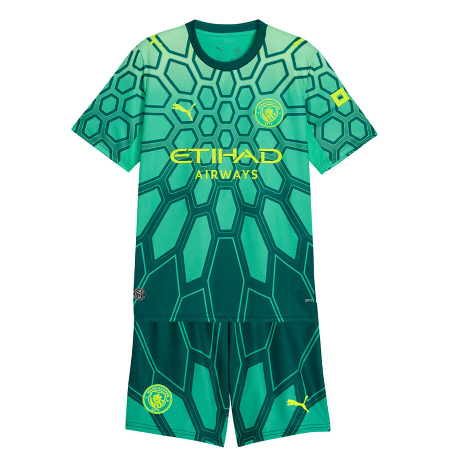Manchester City Goalkeeper Kids Football Kit 26 27 - Green