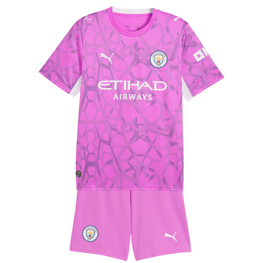 Manchester City Goalkeeper Kids Football Kit 26 27 - Pink