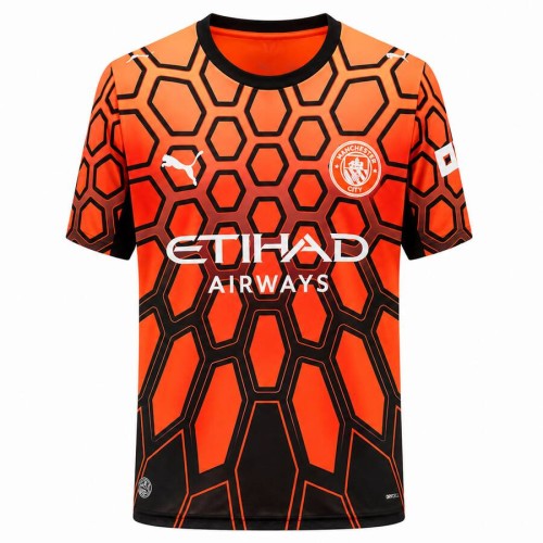 Manchester City Goalkeeper Orange Football Shirt 26 27