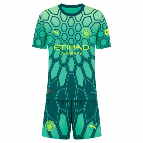 Manchester City Kids Green Goalkeeper Football Kit 26 27