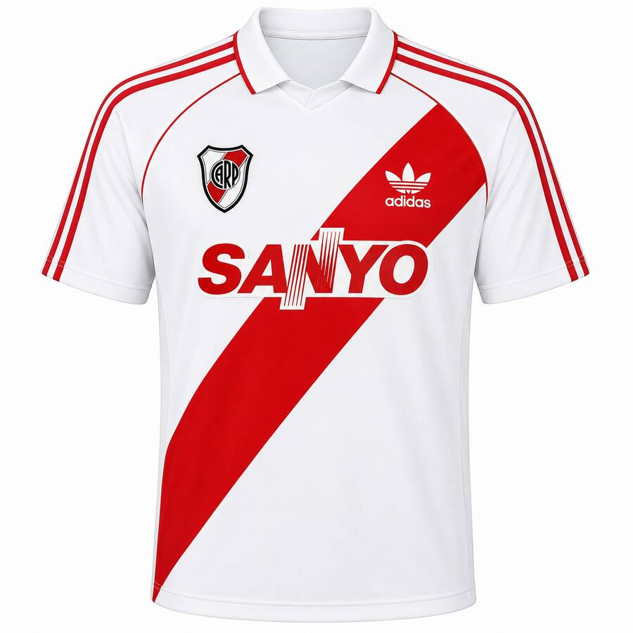 River Plate Home 1992 1994 Football Shirt
