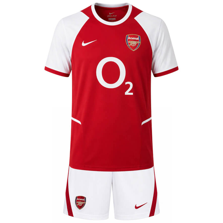 Arsenal Home 2002 2003 Kids Football Kit