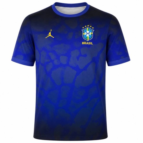 Brazil Jordan Pre Match Blue Training Football Top