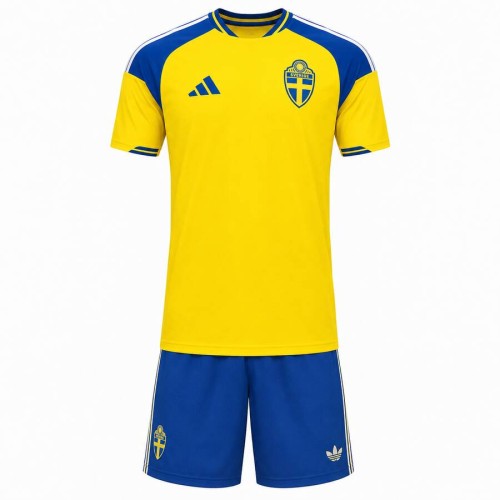Sweden Home Kids Football Kit 2026