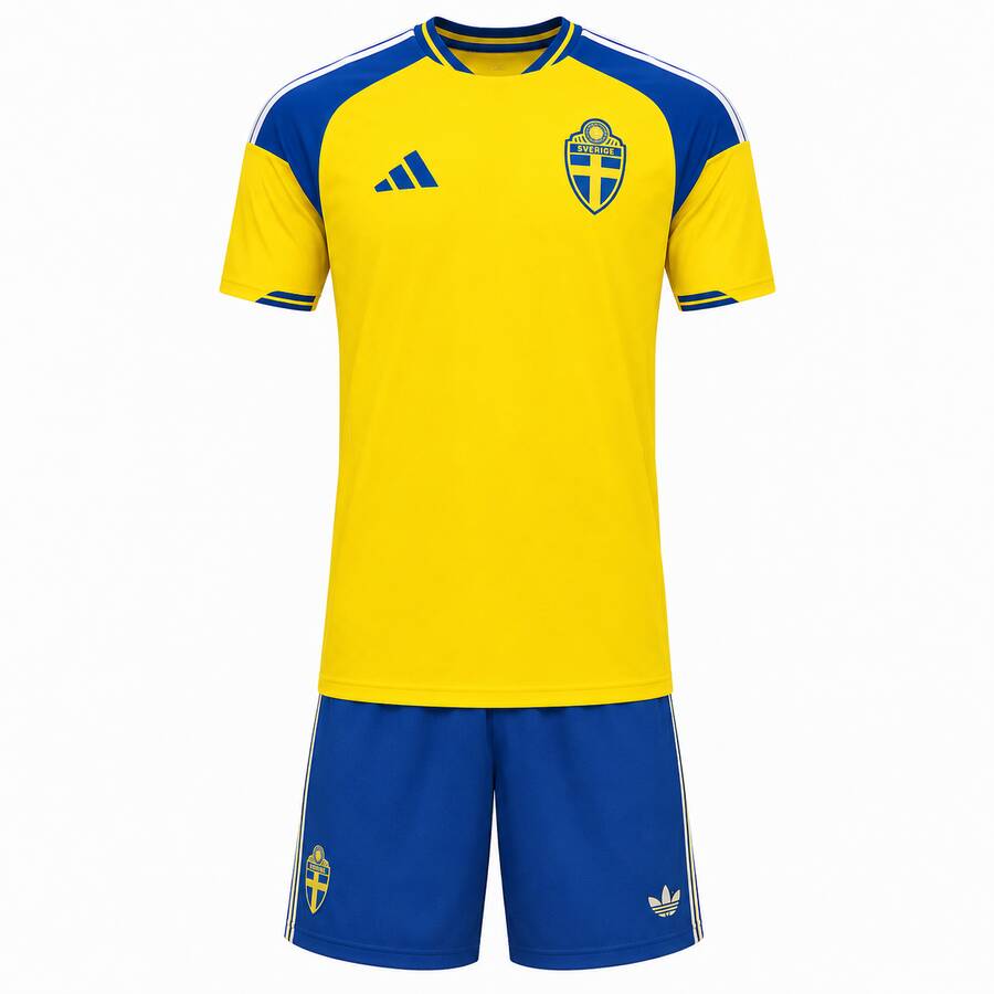 Sweden Home Kids Football Kit 2026