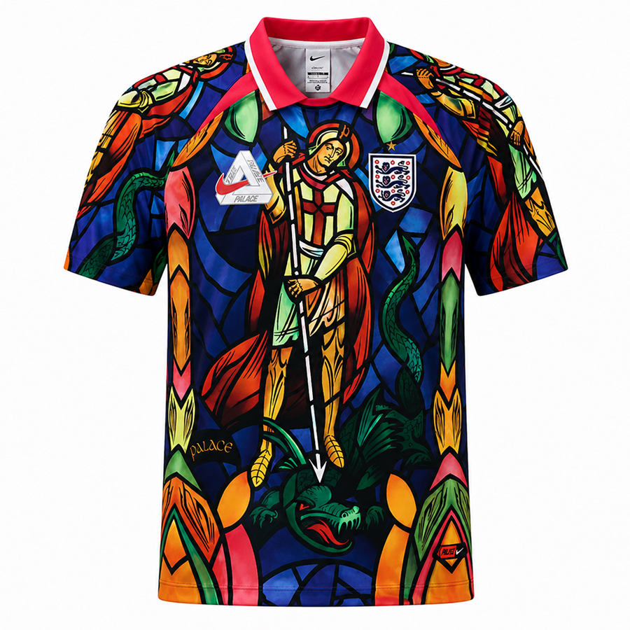 England X Palace Football Shirt - Crimson Red