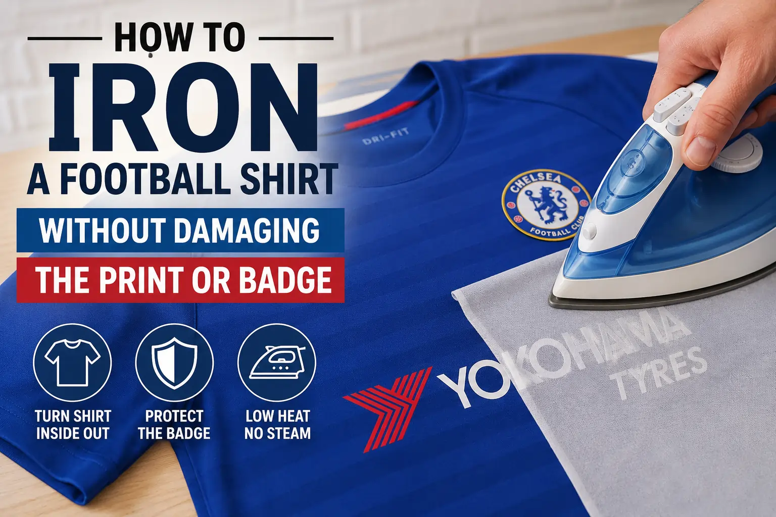 how to iron football shirt