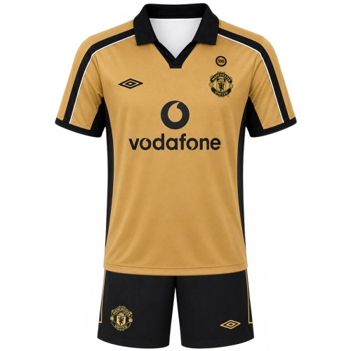 Manchester United 2000 Centenary Gold Kids Football Kit