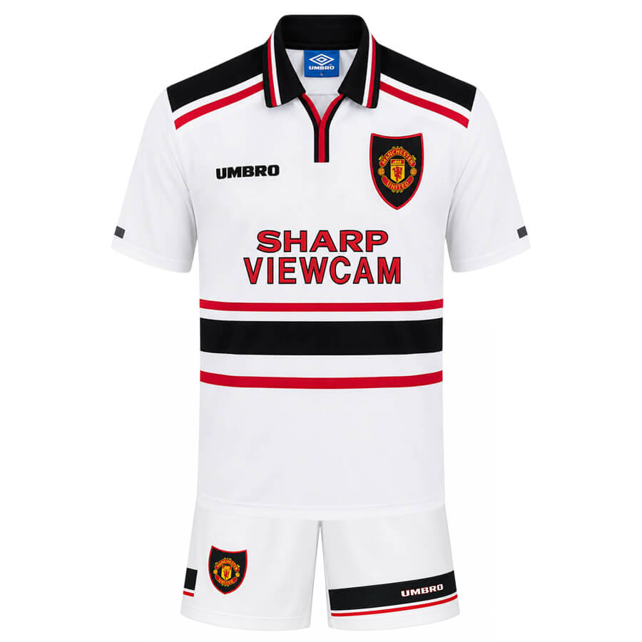Manchester United Away 1997 1999 Kids Football Kit