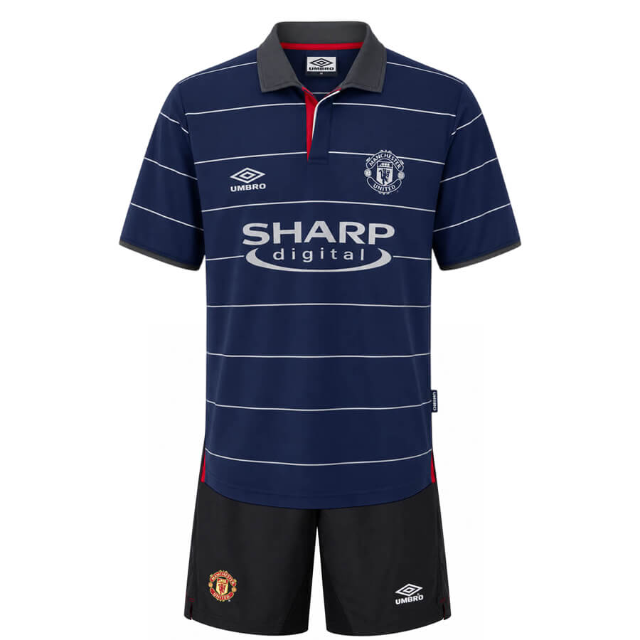 Manchester United Away 1999 2000 Kids Football Kit