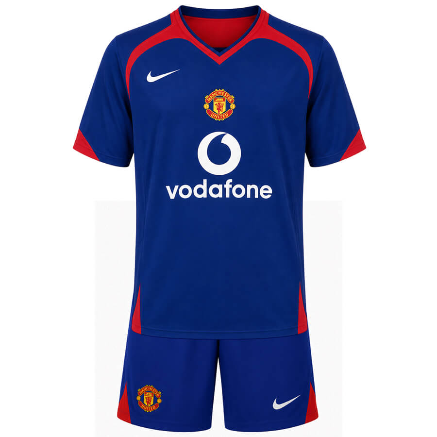 Manchester United Away 2005 2006 Kids Football Kit
