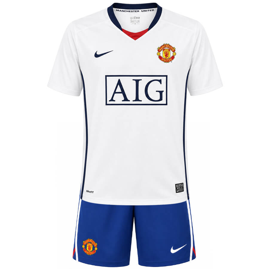 Manchester United Away 2008 2009 Kids Football Kit