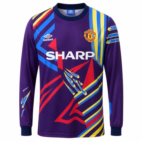 Manchester United Goalkeeper 1992 Football Shirt - Purple