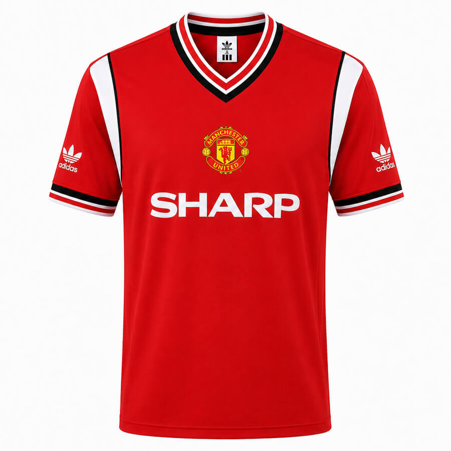 Manchester United Home 1985 1986 Football Shirt