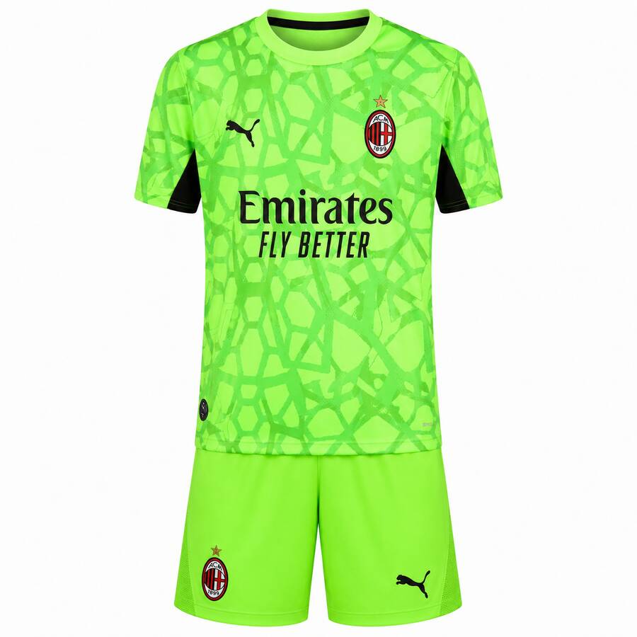 AC Milan Goalkeeper Kids Football Kit 26 27 Green