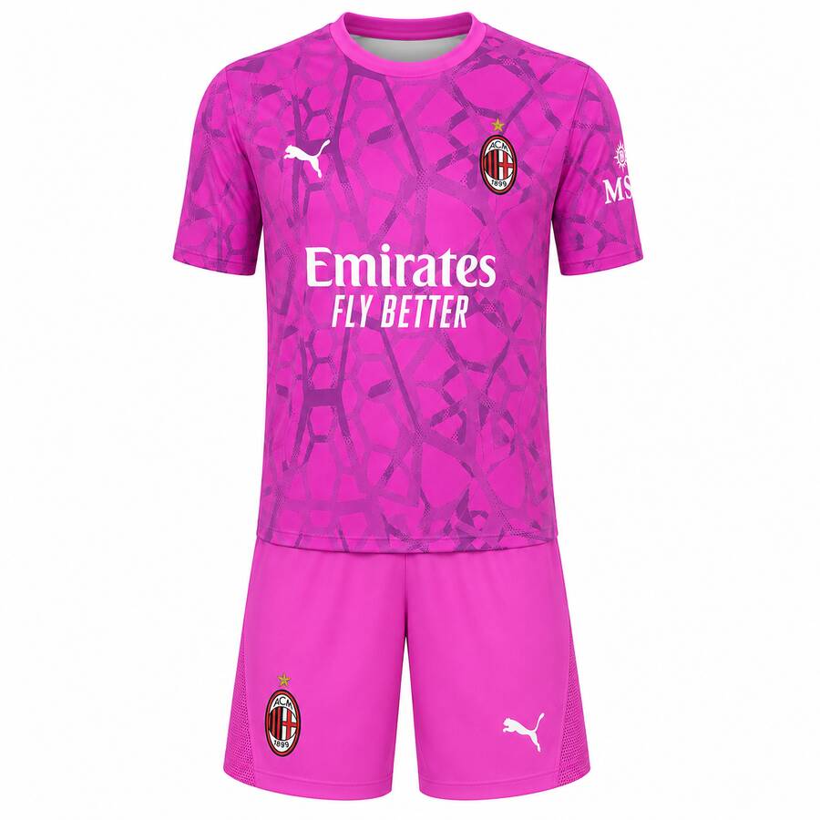 AC Milan Goalkeeper Kids Football Kit 26 27 Pink