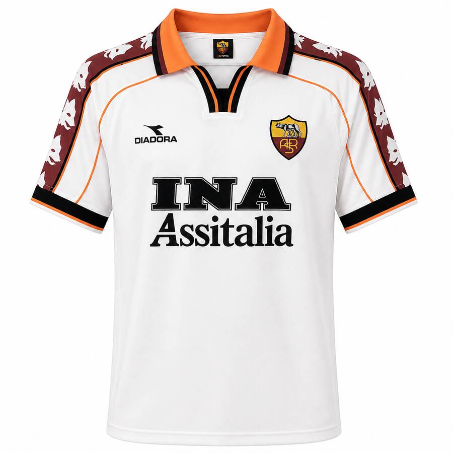 AS Roma Away 1998 1999 Football Shirt