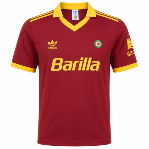 AS Roma Home 1991 1992 Football Shirt