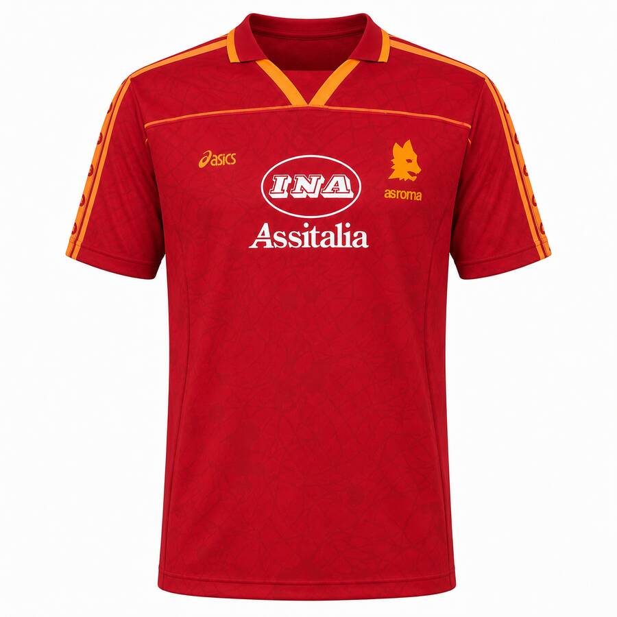 AS Roma Home 1995 1996 Football Shirt