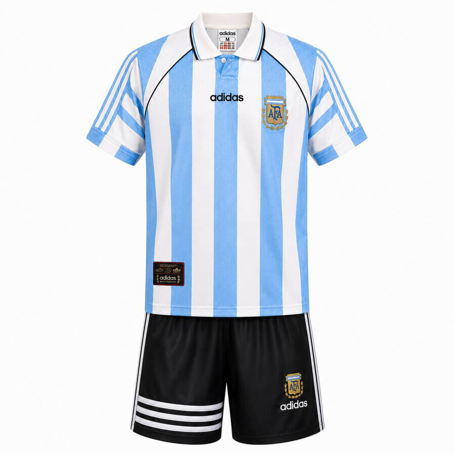 Argentina Home 1996 Kids Football Kit