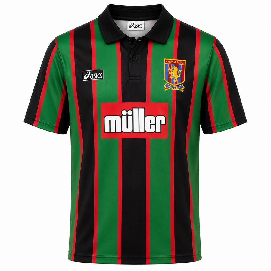 Aston Villa Away 1993 1994 Football Shirt