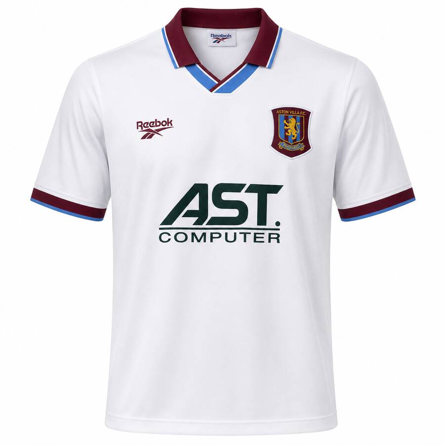 Aston Villa Away 1995 1996 Football Shirt